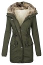 B425 - Damen Teddyfell Winter Jacke