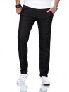 O-370-Schwarz - Alessandro Salvarini Karierte Herren Chino Hose