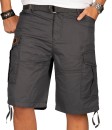 O-133-Anthrazit - A. Salvarini Herren Comfort Cargo Shorts inkl. passendem Gürtel