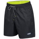 O-135-Badeshorts-Schwarz-Gelb - A. Salvarini Herren Badeshorts