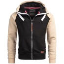 O-191-Schwarz-Beige - A. Salvarini Herren Sweatjacke