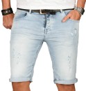 O-141 - A. Salvarini Herren Jeans Shorts