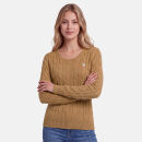 U.S. POLO ASSN. Damen Crewneck Pullover Zopfmuster P-079