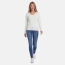 U.S. POLO ASSN. Damen Crewneck Pullover Zopfmuster P-079 Weiss-Beige Größe XL - Gr.XL