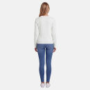 U.S. POLO ASSN. Damen Crewneck Pullover Zopfmuster P-079 Weiss-Beige Größe XL - Gr.XL