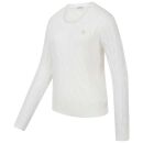 U.S. POLO ASSN. Damen Crewneck Pullover Zopfmuster P-079 Weiss-Beige Größe XL - Gr.XL