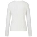 U.S. POLO ASSN. Damen Crewneck Pullover Zopfmuster P-079 Weiss-Beige Größe XL - Gr.XL