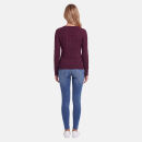 U.S. POLO ASSN. Damen Crewneck Pullover Zopfmuster P-079 Prune-Beige Größe S - Gr.S