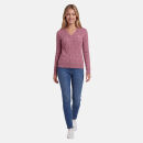 U.S. POLO ASSN. Damen V-Neck Pullover Zopfmuster P-080 Rose-Beige Größe XXL - Gr.2XL