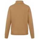 U.S. POLO ASSN. Damen Turtleneck Pullover P-081 Camel-Weiss Größe S - Gr.S