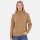U.S. POLO ASSN. Damen Turtleneck Pullover P-081 Camel-Weiss Größe XXL - Gr.2XL