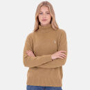 U.S. POLO ASSN. Damen Turtleneck Pullover P-081 Camel-Weiss Größe XXL - Gr.2XL