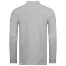 U.S. POLO ASSN. Herren Polo langarm Shirt LS Piquet P004 Grau Melange-Navy-Größe S - Gr. S