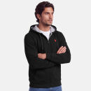 U.S. POLO ASSN. Herren Kapuzenjacke Hoodie P-084 Schwarz-Rot Größe XXL - Gr.2XL