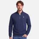 U.S. POLO ASSN. Herren Pullover Half Zip P017 Navy-Weiss-Größe M - Gr. M