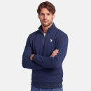 U.S. POLO ASSN. Herren Pullover Half Zip P017 Navy-Weiss-Größe M - Gr. M