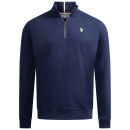 U.S. POLO ASSN. Herren Pullover Half Zip P017 Navy-Weiss-Größe M - Gr. M