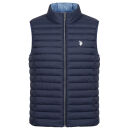 U.S. POLO ASSN. Damen Weste P-086 Navy-Hellgrau Größe S - Gr.S