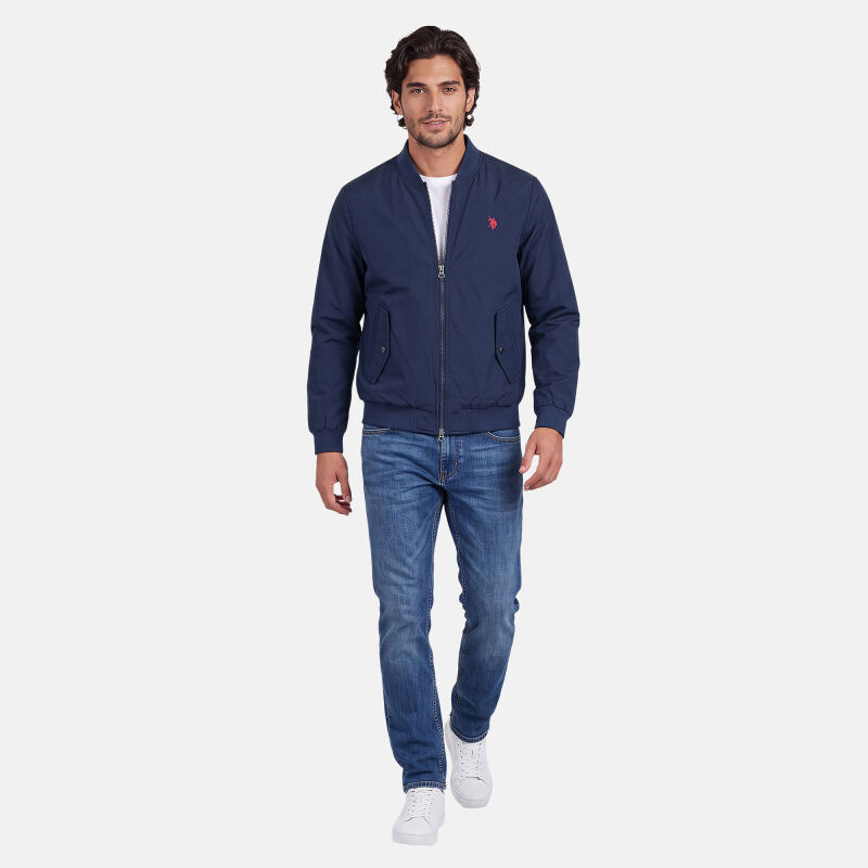 U.S. POLO ASSN. Herren Bomberjacke P-087 Navy-Rot Größe S - Gr.S