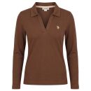 U.S. POLO ASSN. Damen Poloshirt P-088 Braun-Beige Größe M - Gr.M