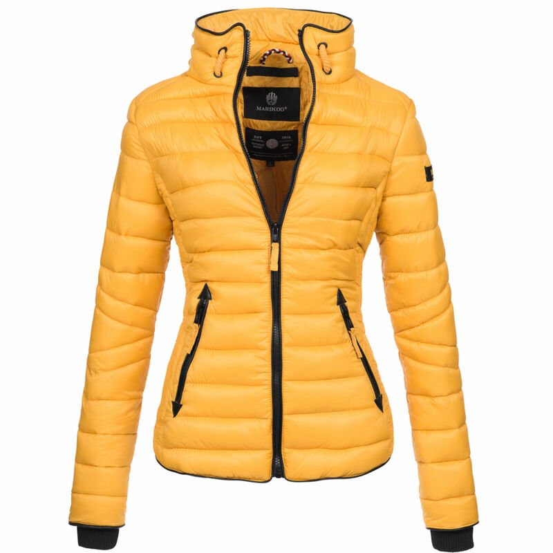 Marikoo Lola leichte Damen Steppjacke B405 Gelb Größe XS - Gr. 34