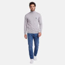 U.S. POLO ASSN. Herren Turtleneck Pullover P-065 GreyMelange-Navy-Größe L - Gr. L