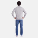 U.S. POLO ASSN. Herren Turtleneck Pullover P-065 GreyMelange-Navy-Größe L - Gr. L