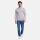 U.S. POLO ASSN. Herren Turtleneck Pullover P-065 GreyMelange-Navy-Größe L - Gr. L