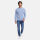U.S. POLO ASSN. Herren Roundneck Pullover Zopfmuster P-066 Lightblue-Navy-Größe M - Gr. M