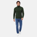 U.S. POLO ASSN. Herren Turtleneck Strick-Pullover P-095 Darkgreen-Beige Größe M - Gr.M