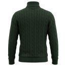 U.S. POLO ASSN. Herren Turtleneck Strick-Pullover P-095 Darkgreen-Beige Größe M - Gr.M