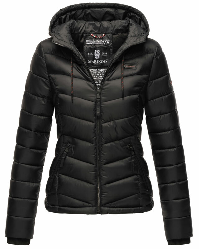 Marikoo Kuala leichte Damen Steppjacke € - Gr. S B403 36 Schwarz , Größe 54,90