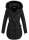 Marikoo warme Damen Winter Jacke Stepp Mantel lang B401 Schwarz Größe M - Gr. 38