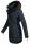 Marikoo warme Damen Winter Jacke Stepp Mantel lang B401 Navy Größe S - Gr. 36