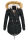 Navahoo warme Damen Winter Jacke mit Teddyfell B399 Schwarz Größe XS - Gr. 34