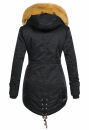 Navahoo warme Damen Winter Jacke mit Teddyfell B399 Schwarz Größe S - Gr. 36