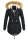 Navahoo warme Damen Winter Jacke mit Teddyfell B399 Schwarz Größe M - Gr. 38