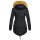 Navahoo warme Damen Winter Jacke mit Teddyfell B399 Schwarz Größe M - Gr. 38