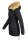 Navahoo warme Damen Winter Jacke mit Teddyfell B399 Schwarz Größe XXL - Gr. 44