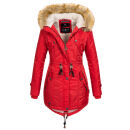 Navahoo warme Damen Winter Jacke mit Teddyfell B399 Rot Größe XS - Gr. 34