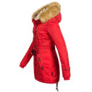 Navahoo warme Damen Winter Jacke mit Teddyfell B399 Rot Größe XS - Gr. 34