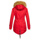 Navahoo warme Damen Winter Jacke mit Teddyfell B399 Rot Größe XS - Gr. 34