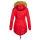 Navahoo warme Damen Winter Jacke mit Teddyfell B399 Rot Größe XS - Gr. 34