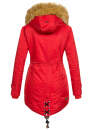 Navahoo warme Damen Winter Jacke mit Teddyfell B399 Rot Größe M - Gr. 38