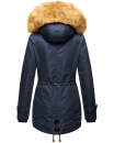 Navahoo warme Damen Winter Jacke mit Teddyfell B399 Navy Größe XS - Gr. 34