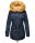 Navahoo warme Damen Winter Jacke mit Teddyfell B399 Navy Größe XS - Gr. 34