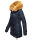 Navahoo warme Damen Winter Jacke mit Teddyfell B399 Navy Größe XS - Gr. 34