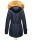 Navahoo warme Damen Winter Jacke mit Teddyfell B399 Navy Größe XS - Gr. 34