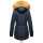 Navahoo warme Damen Winter Jacke mit Teddyfell B399 Navy Größe XS - Gr. 34