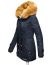 Navahoo warme Damen Winter Jacke mit Teddyfell B399 Navy Größe M - Gr. 38